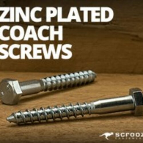 ZINC PLATED COACH SCREWS & NYLON PLUGS